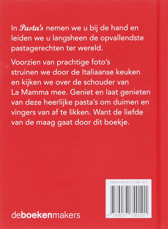 Achterkant van Pasta's