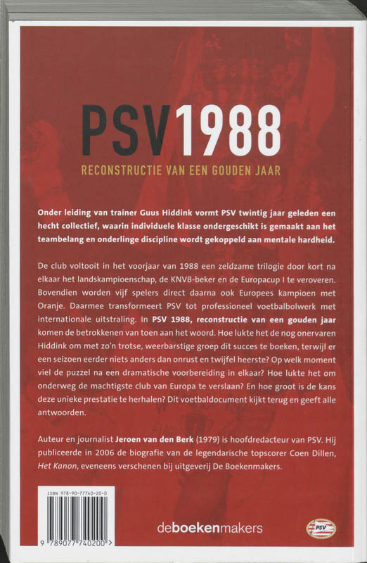 Achterkant van PSV 1988