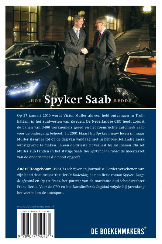 Achterkant van Hoe Spyker Saab redde