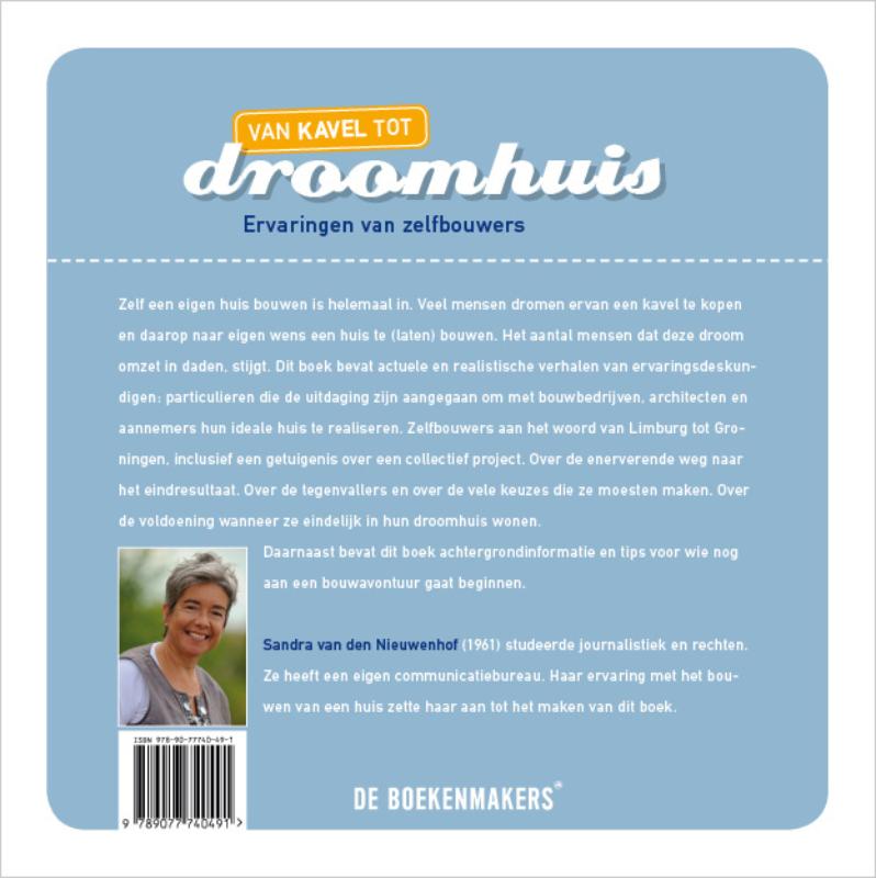 Achterkant van Van kavel tot droomhuis