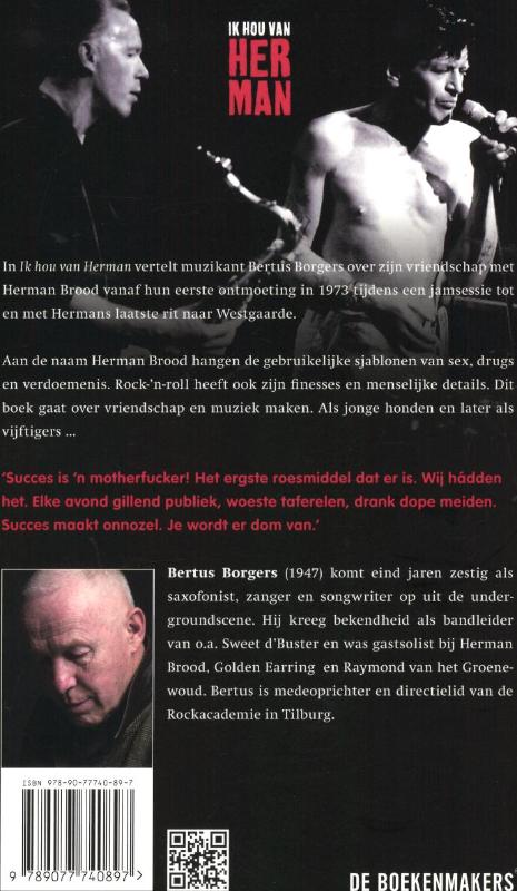 Achterkant van Ik hou van Herman