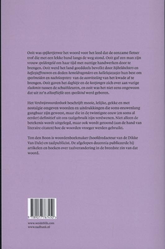 Achterkant van Verdwijnwoordenboek