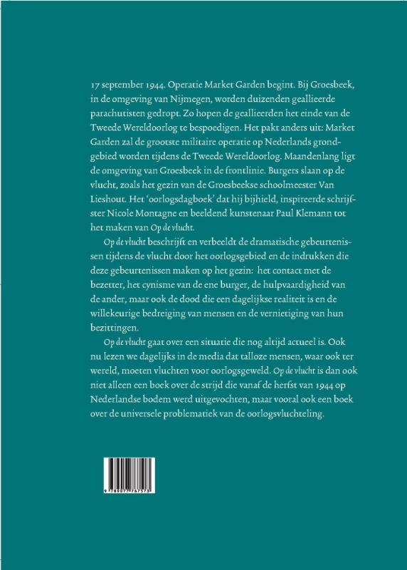 Achterkant van Op de vlucht