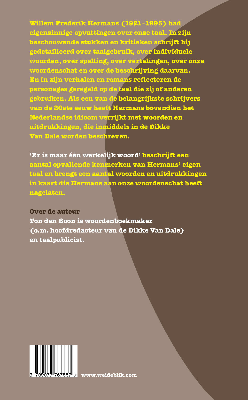 Achterkant van Er is maar één werkelijk woord