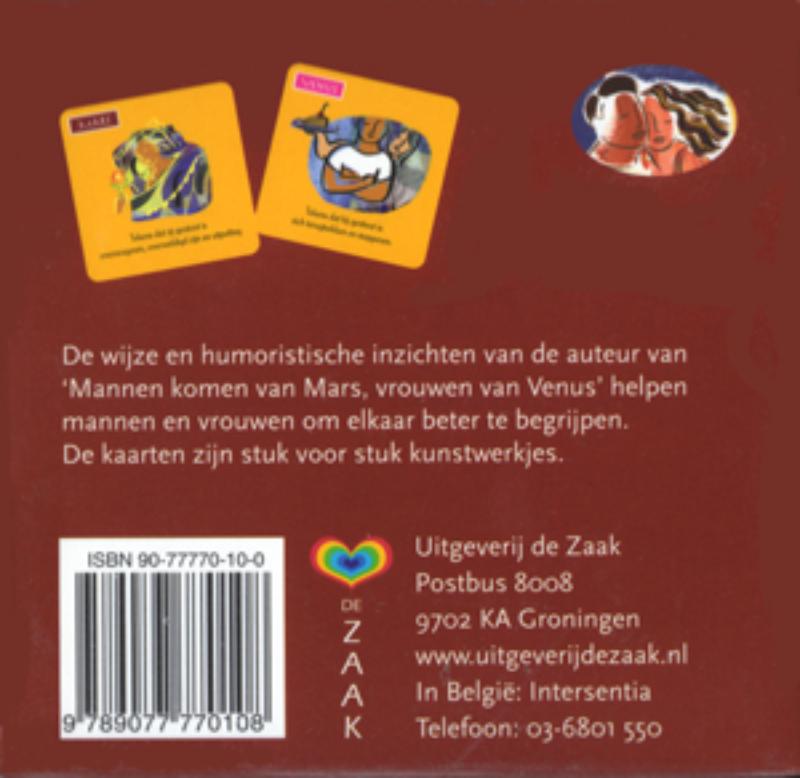 Achterkant van Mars / Venus kaarten