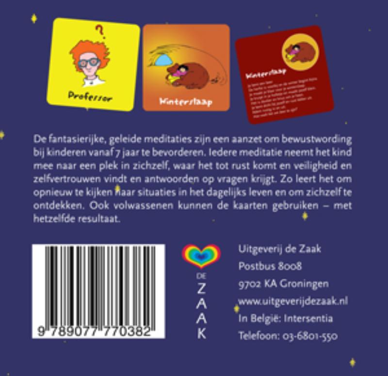 Achterkant van Kindermeditatiekaarten