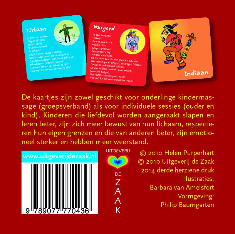 Achterkant van Kindermassagekaarten