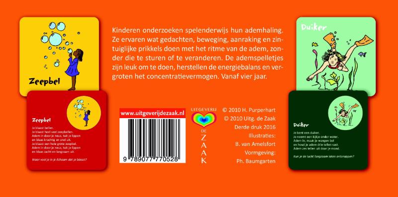 Achterkant van Ademspelkaarten voor kinderen