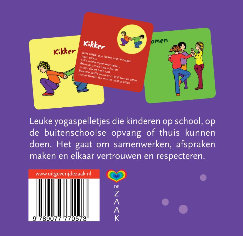 Achterkant van Yogaspelkaarten voor kinderen