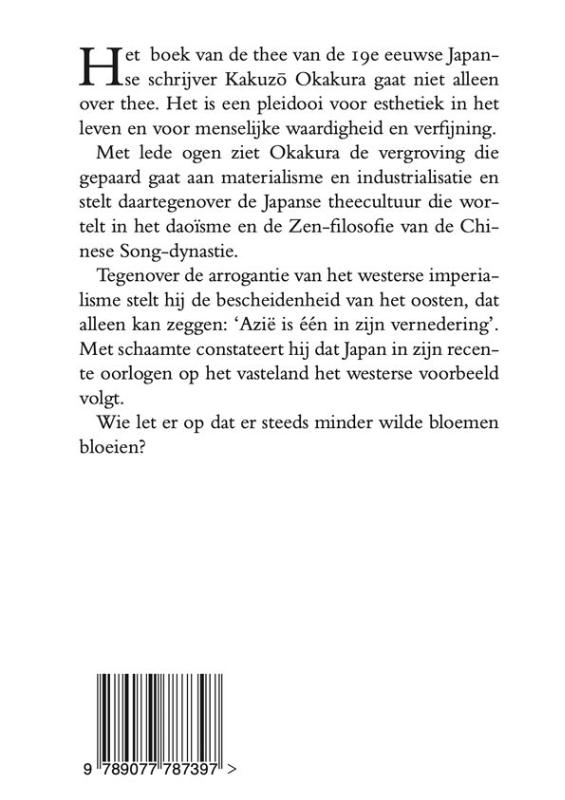 Achterkant van Het boek van de thee
