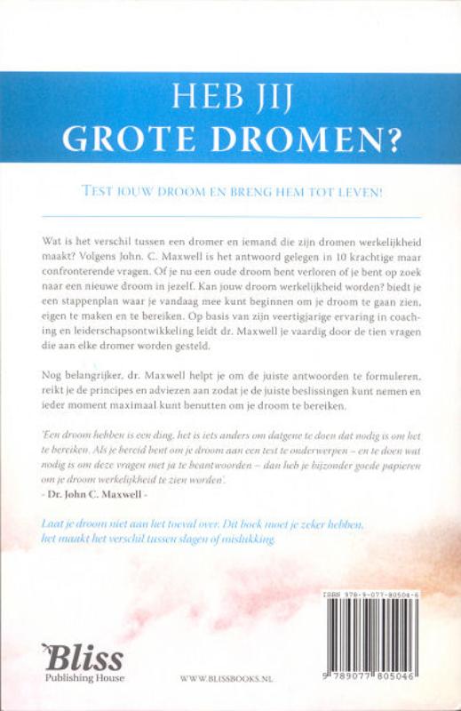 Achterkant van Kan jouw droom werkelijkheid worden?