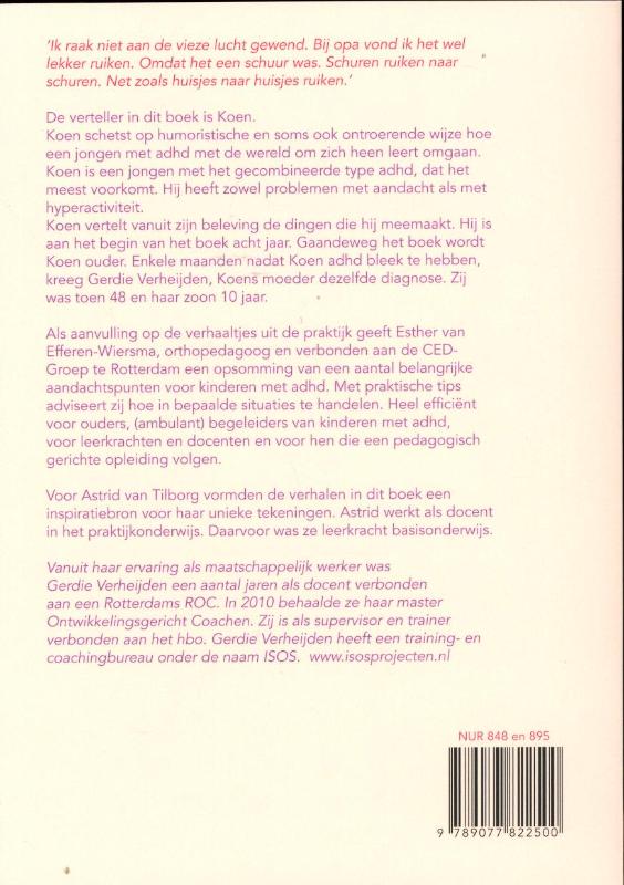 Achterkant van Koen ik heb geen adhd, want ik ben anders dan Leon