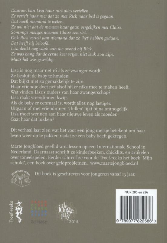 Achterkant van Een tiener als moeder