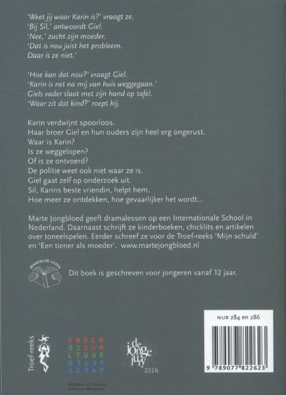 Achterkant van Mijn zus is verdwenen
