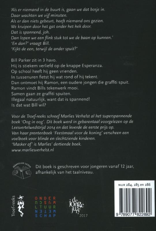 Achterkant van Masker af