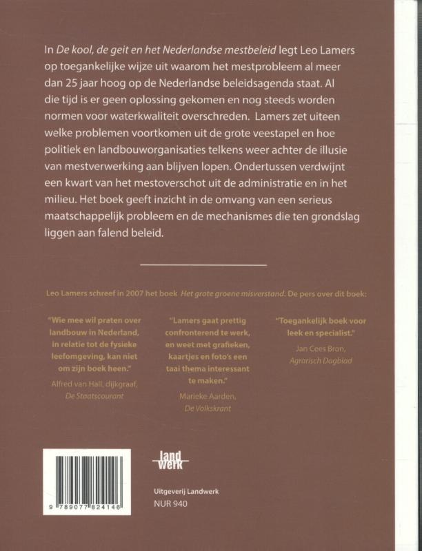 Achterkant van De kool, de geit en het mestbeleid
