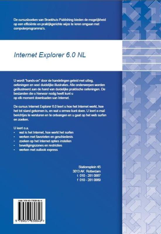 Achterkant van MS Internet Explorer 6.0 NL