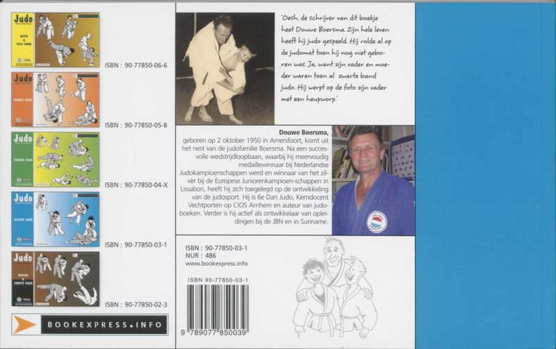 Achterkant van 2e Kyu blauwe band