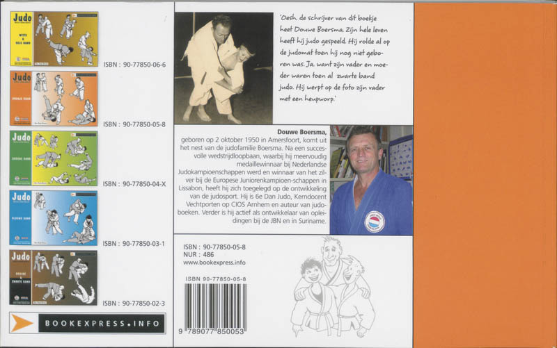 Achterkant van 4e Kyu oranje band