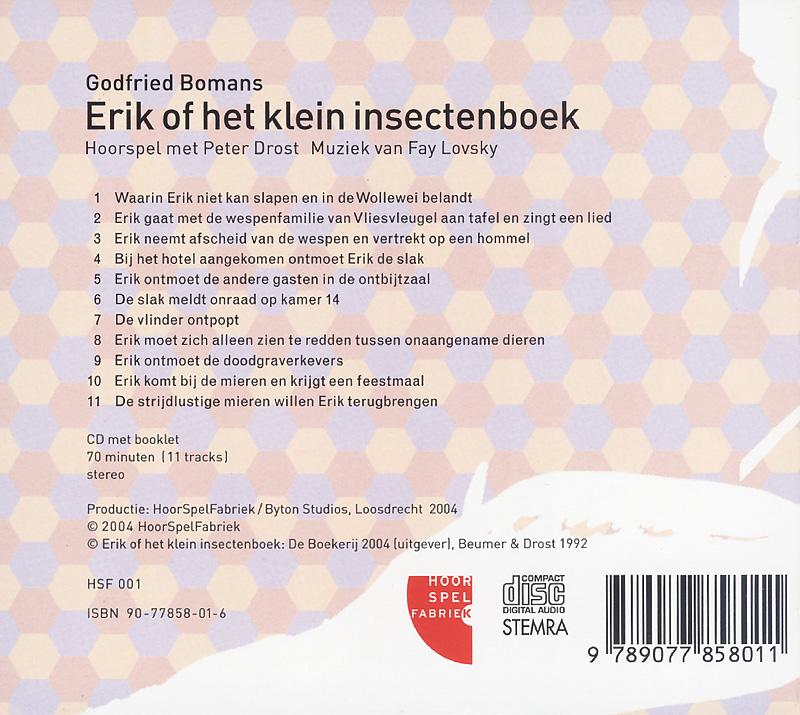 Achterkant van Erik of het klein insectenboek