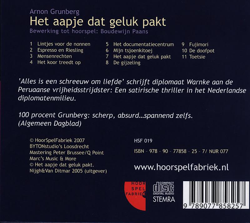 Achterkant van Het aapje dat geluk pakt