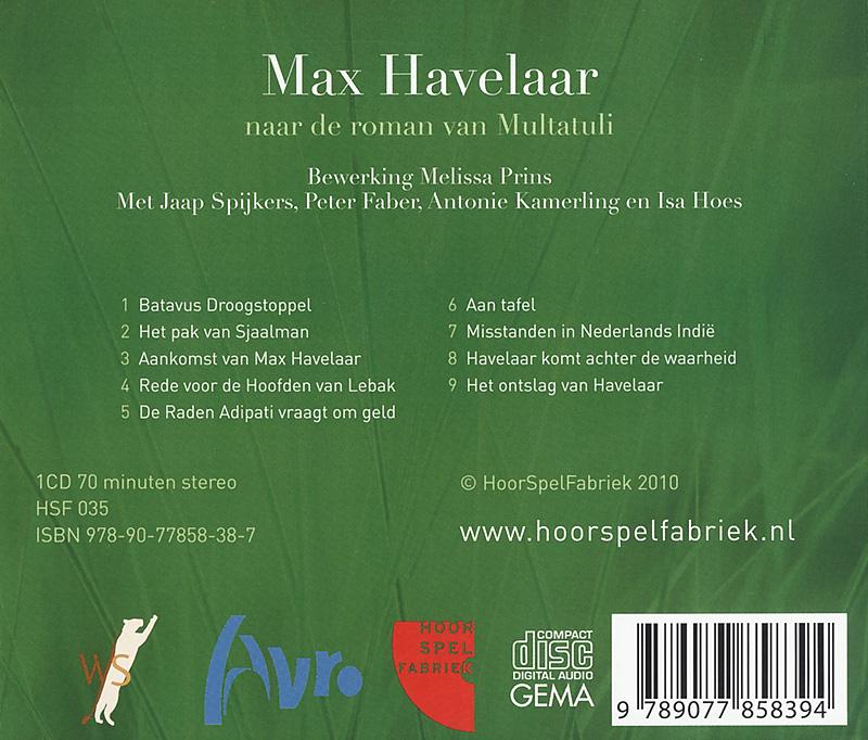 Achterkant van Max Havelaar