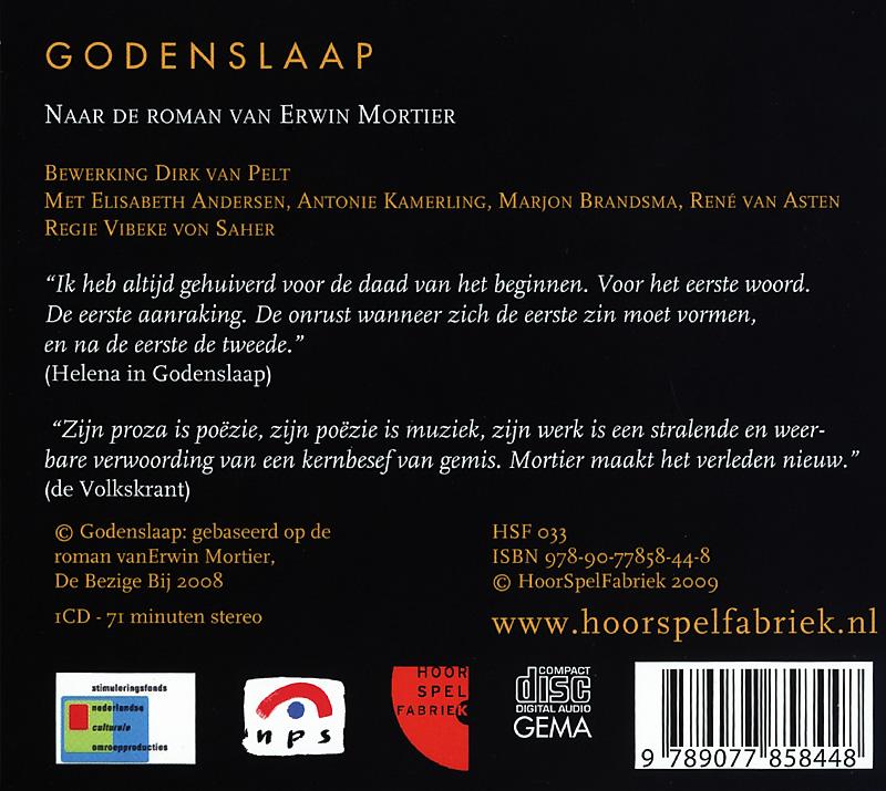 Achterkant van Godenslaap