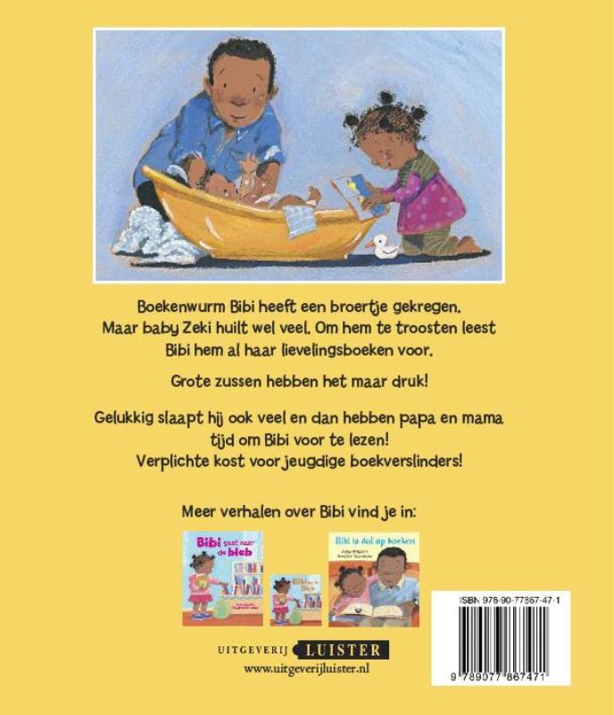 Achterkant van Bibi en haar babybroertje