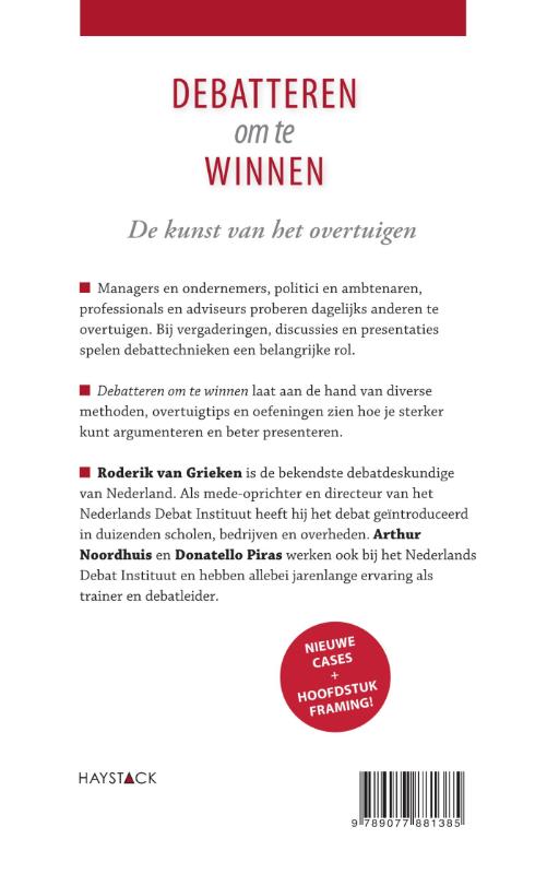 Achterkant van Debatteren om te winnen