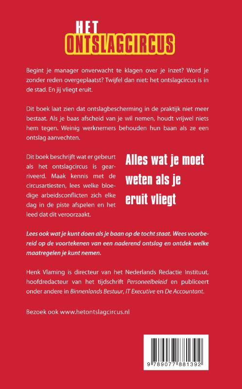 Achterkant van Het ontslagcircus