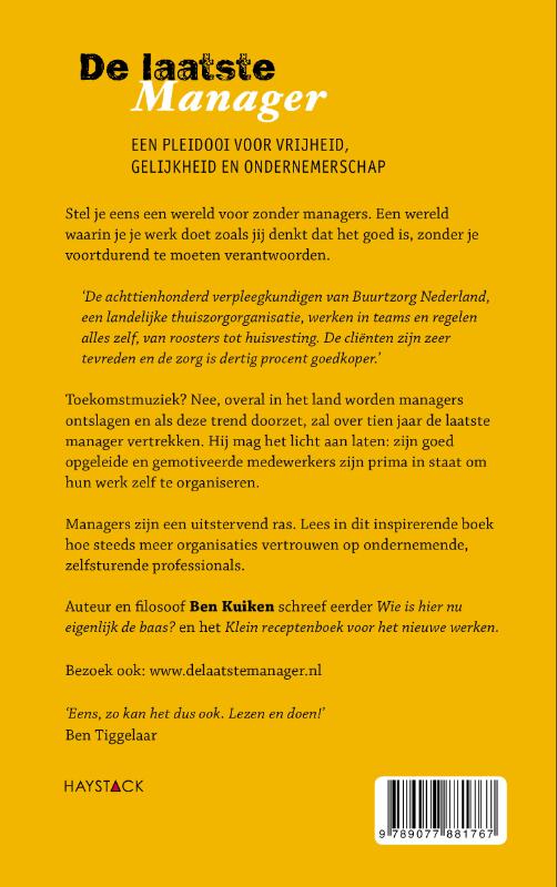 Achterkant van De laatste manager