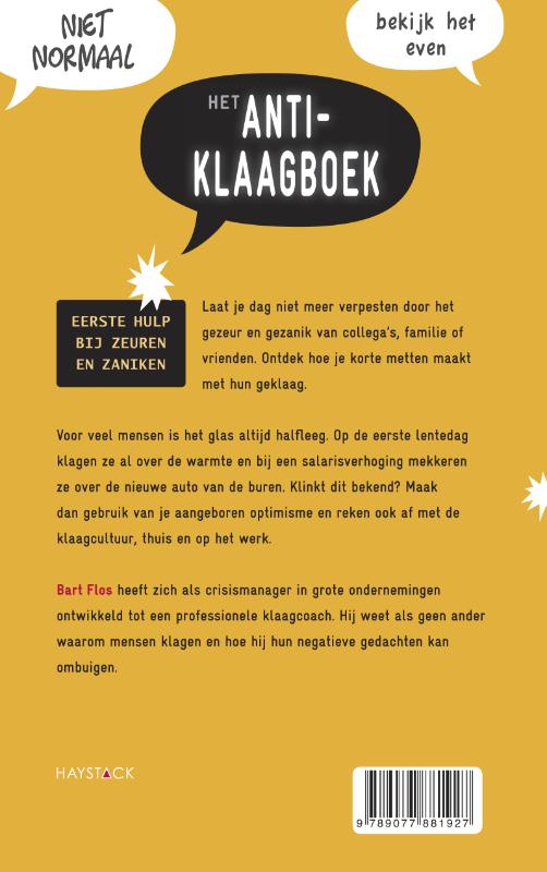 Achterkant van Het anti-klaagboek