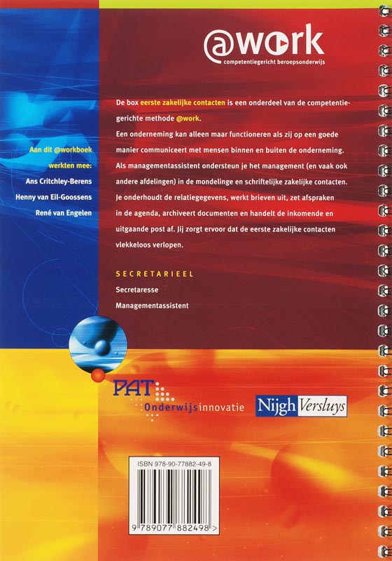 Achterkant van Werkboek