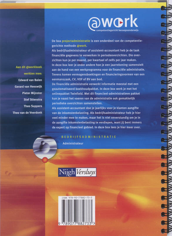 Achterkant van Werkboek
