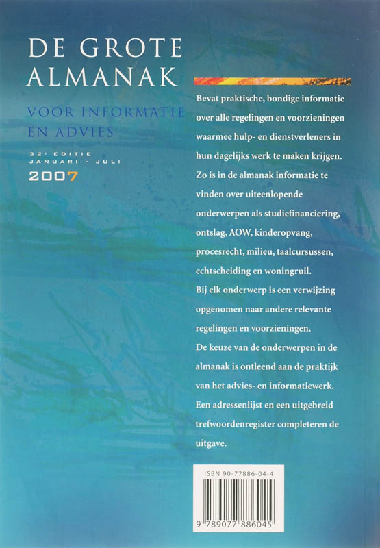 Achterkant van Januari - juli 2007