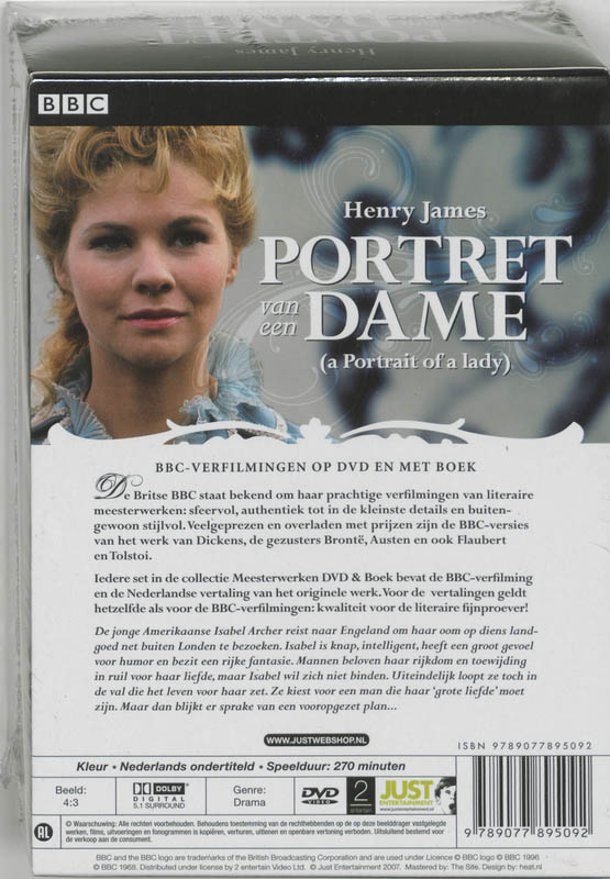 Achterkant van Portret van een dame