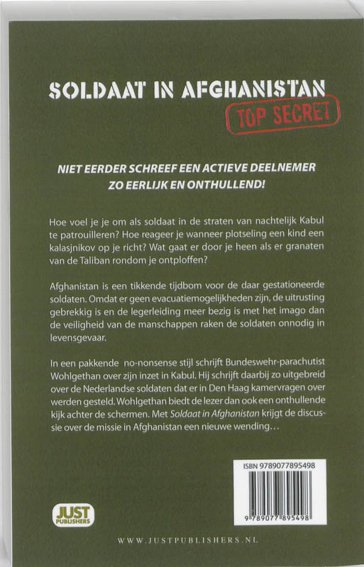 Achterkant van Soldaat in Afghanistan