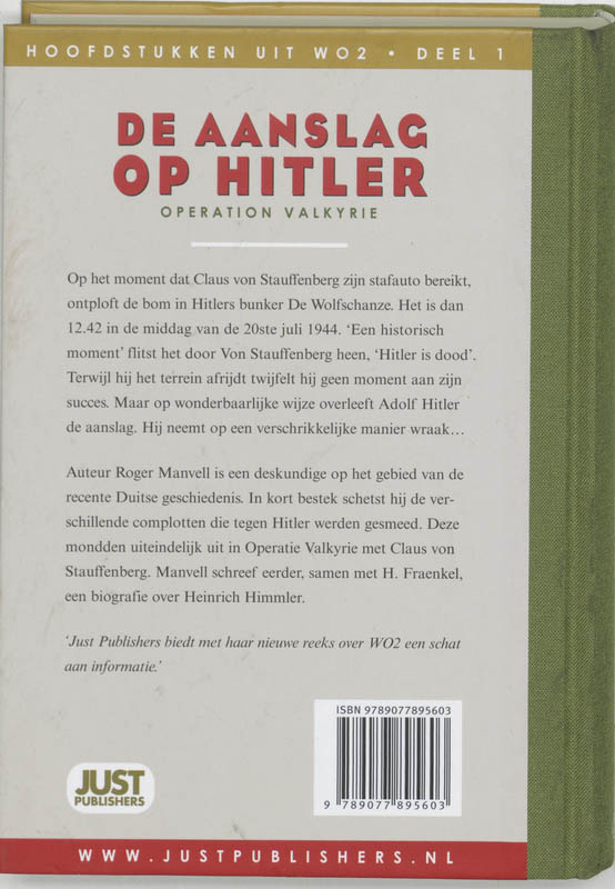 Achterkant van De aanslag op Hitler