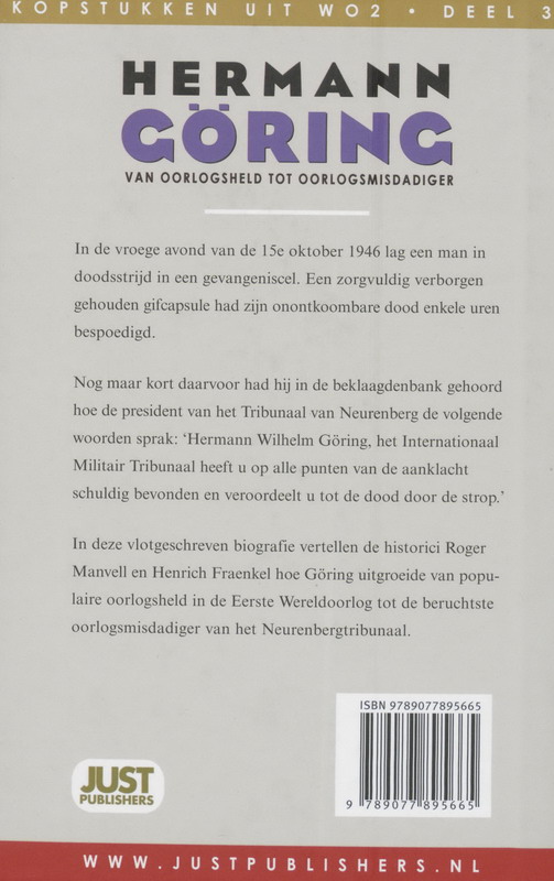 Achterkant van Hermann Goring