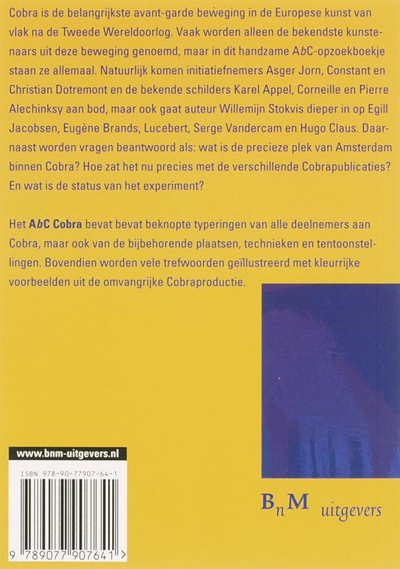 Achterkant van CoBrA ABC