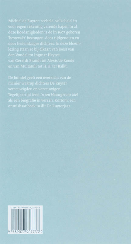 Achterkant van In een blauwgeruite kiel