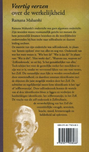 Achterkant van Veertig verzen over de werkelijkheid