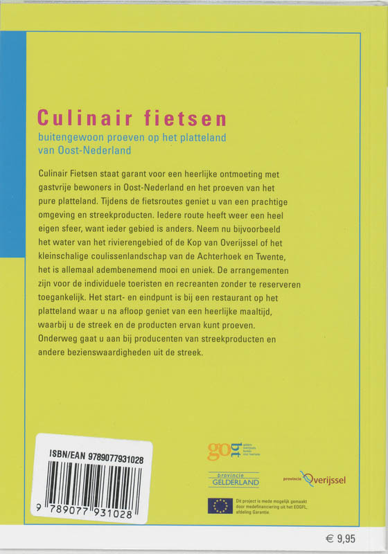 Achterkant van Culinair fietsen