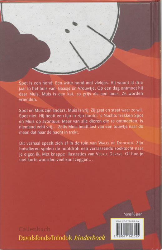 Achterkant van Een touwtje naar de maan