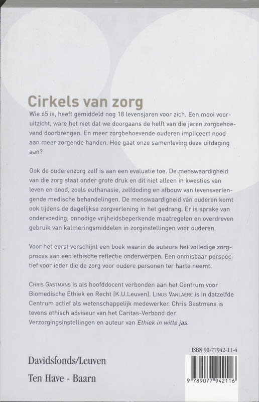 Achterkant van Cirkels van zorg