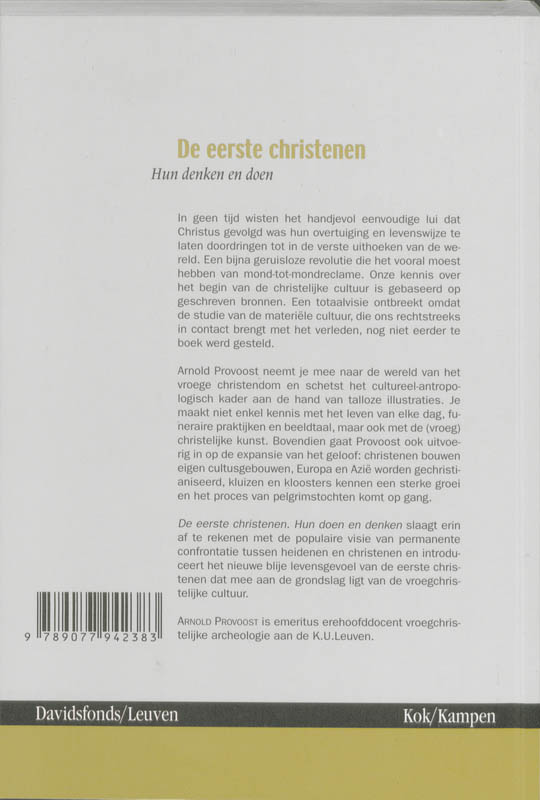 Achterkant van De eerste Christenen
