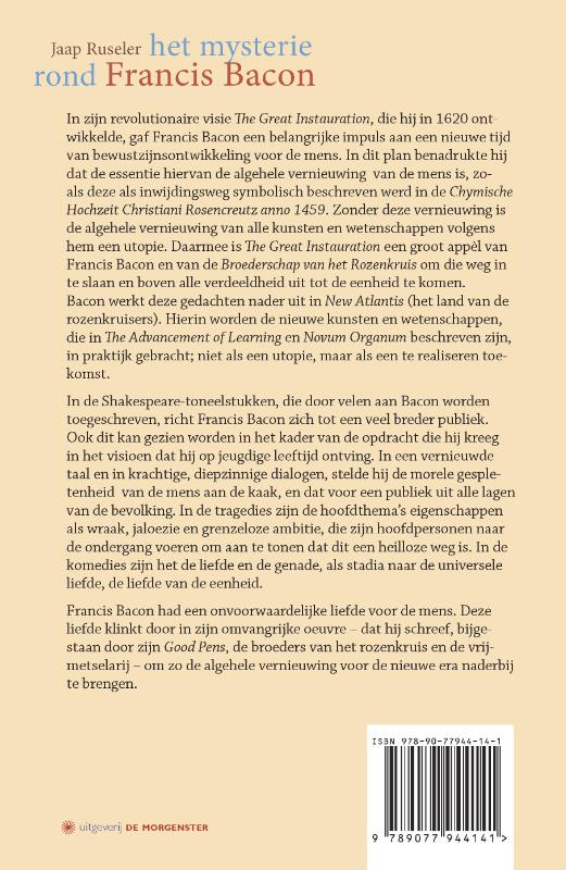 Achterkant van Het mysterie rond Francis Bacon