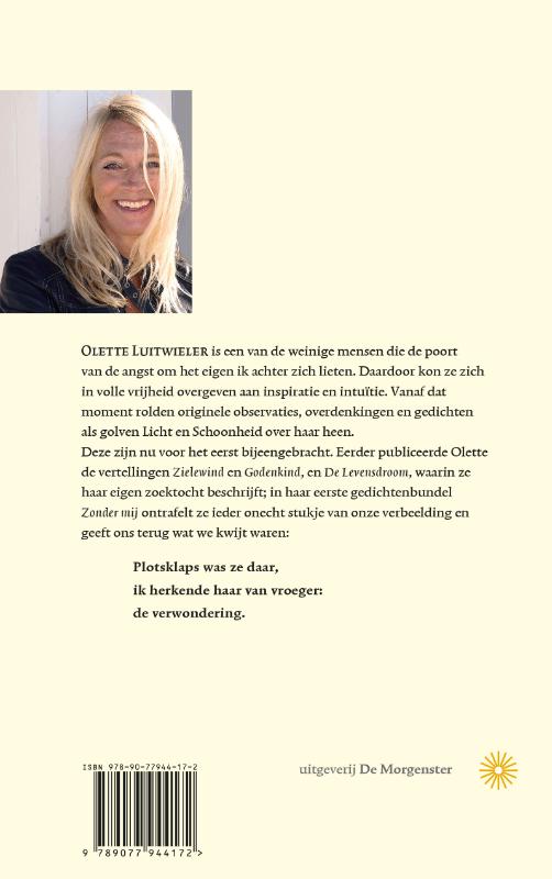 Achterkant van Zonder mij