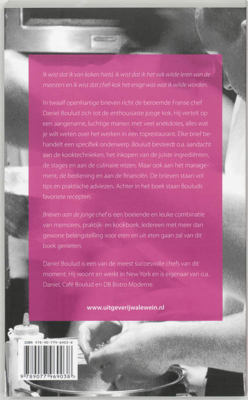 Achterkant van Brieven aan de jonge chef
