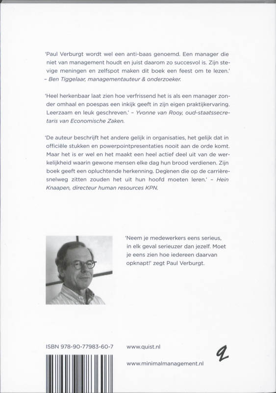 Achterkant van Heel Herkenbaar - minimal management